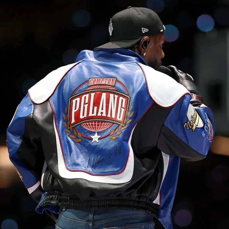 Super Bowl Halftime Show Kendrick Lamar Leather Jacket kendrick lamar jacket super bowl
