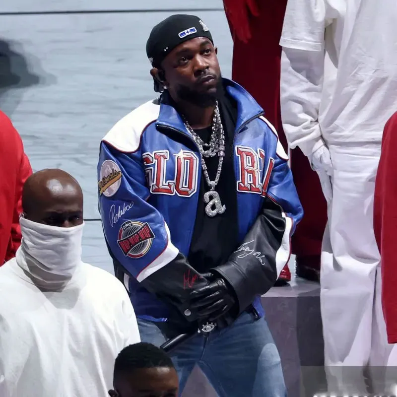 Super Bowl Halftime Show Kendrick Lamar Leather Jacket kendrick super bowl jacket