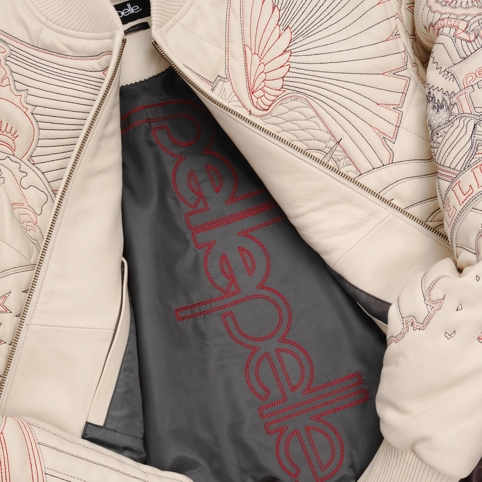 America Quilted Ivory Pelle Pelle Leather Jacket leather pelle pelle jackets