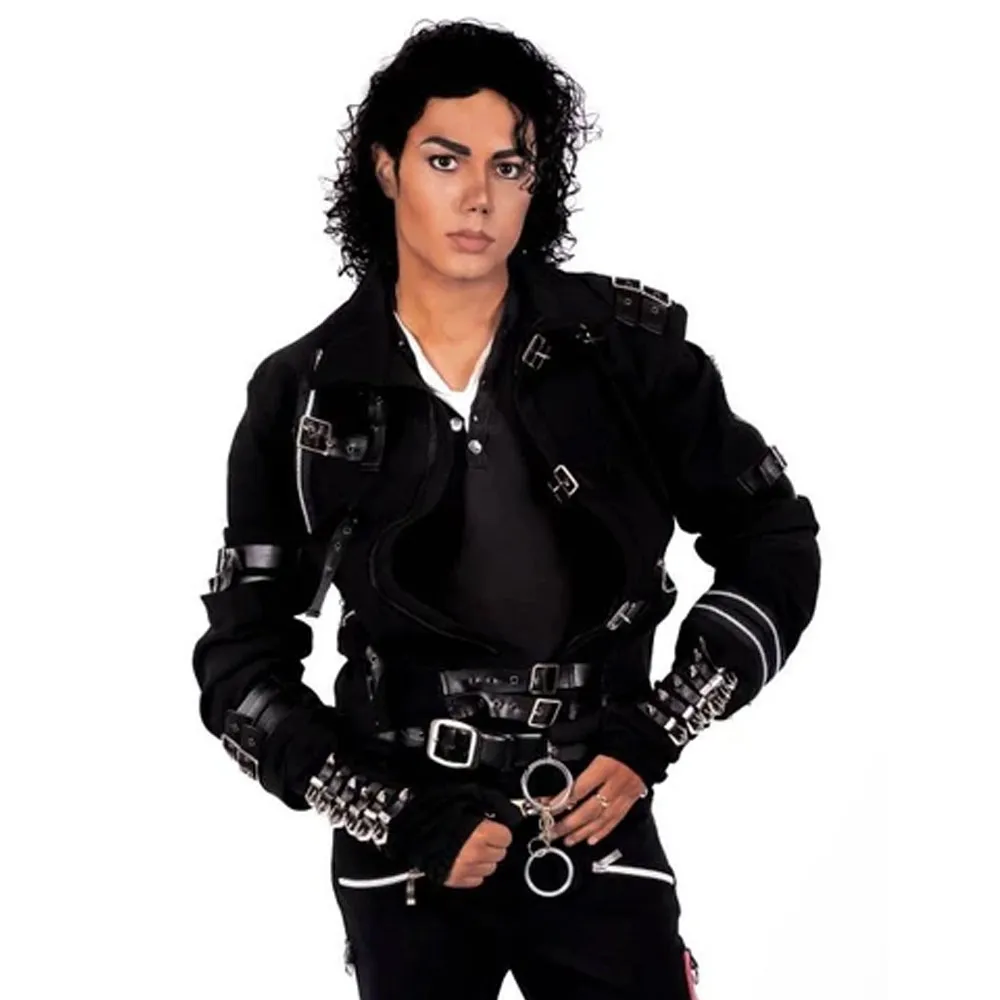 Michael Jackson Bad Black Leather Jacket michael jackson black jacket