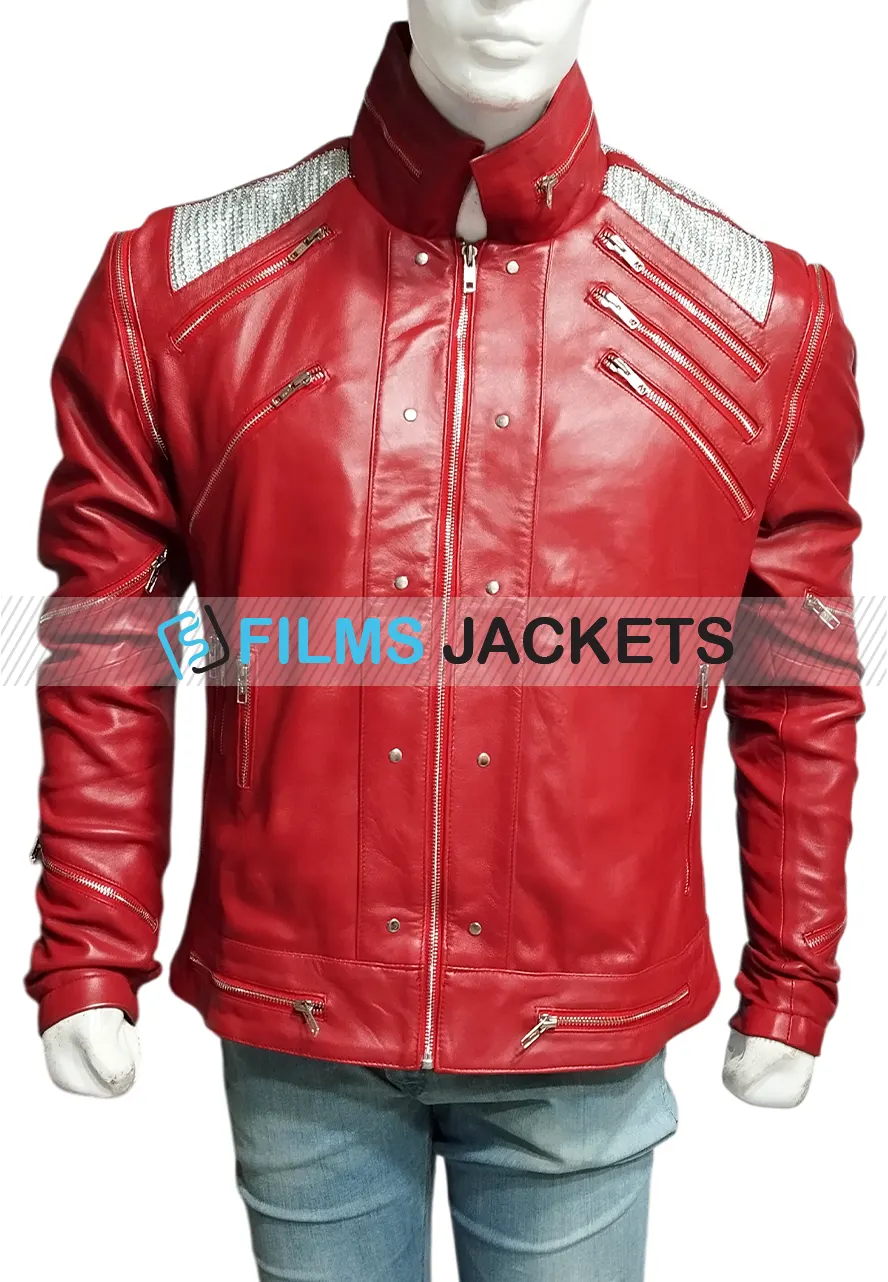 Michael Jackson Beat It Red Leather Jacket micheal jackson beat it jacket