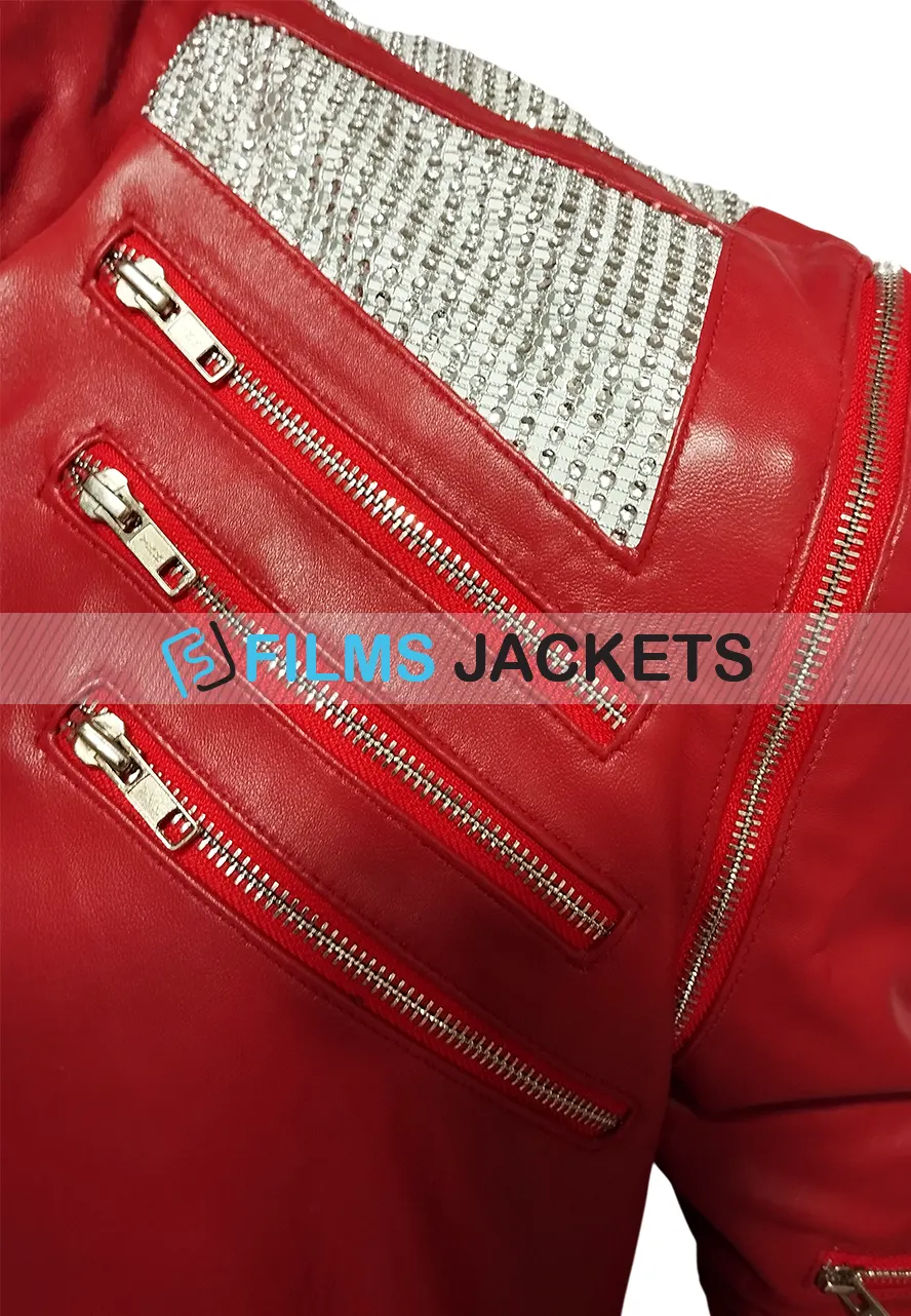 Michael Jackson Beat It Red Leather Jacket mj beat it jacket