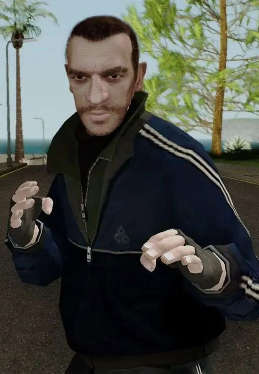 GTA IV Niko Bellic Blue Jacket niko bellic blue tracksuit