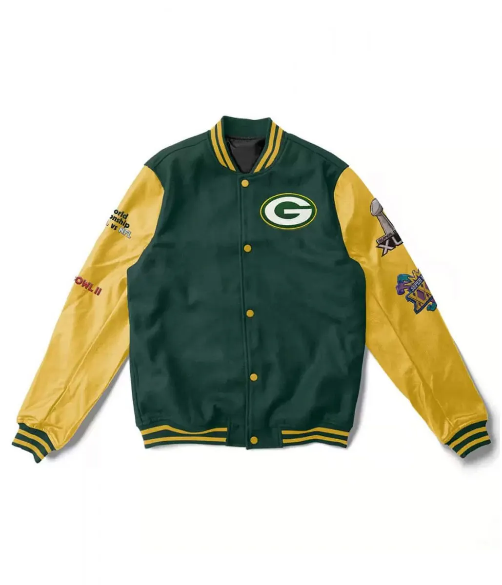 Green Bay Packers 4X Champions Super Bowl Jacket packers-super-bowl-jacket