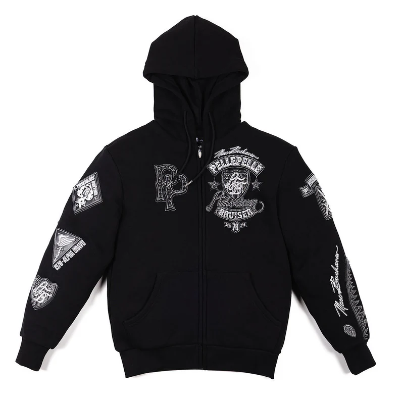American Bruiser Black Pelle Pelle Hoodie pelle hoodie