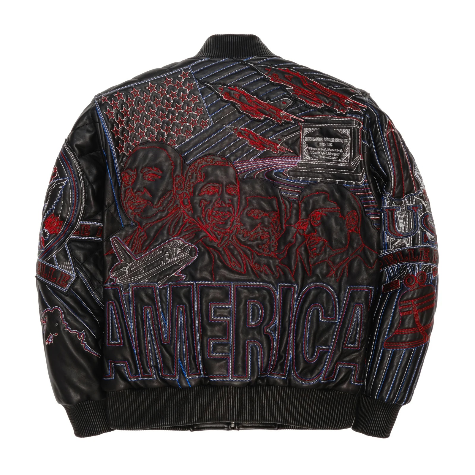 America Quilted Pelle Pelle Black Leather Jacket pelle pelle america quilted jacket