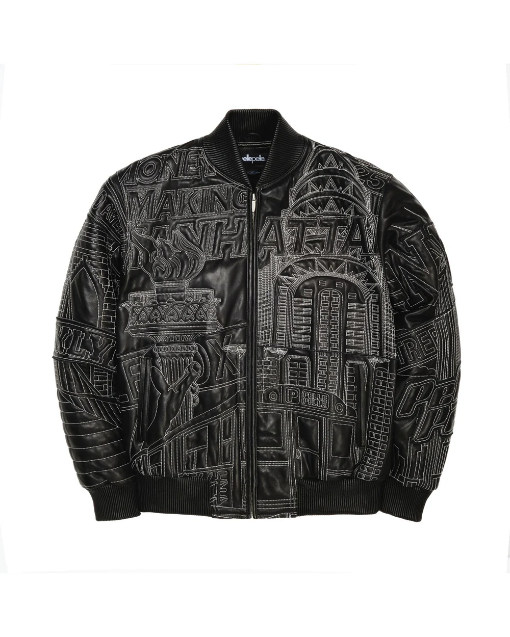 NYC Boro Quilted Pelle Pelle Black Jacket pelle pelle black jacket