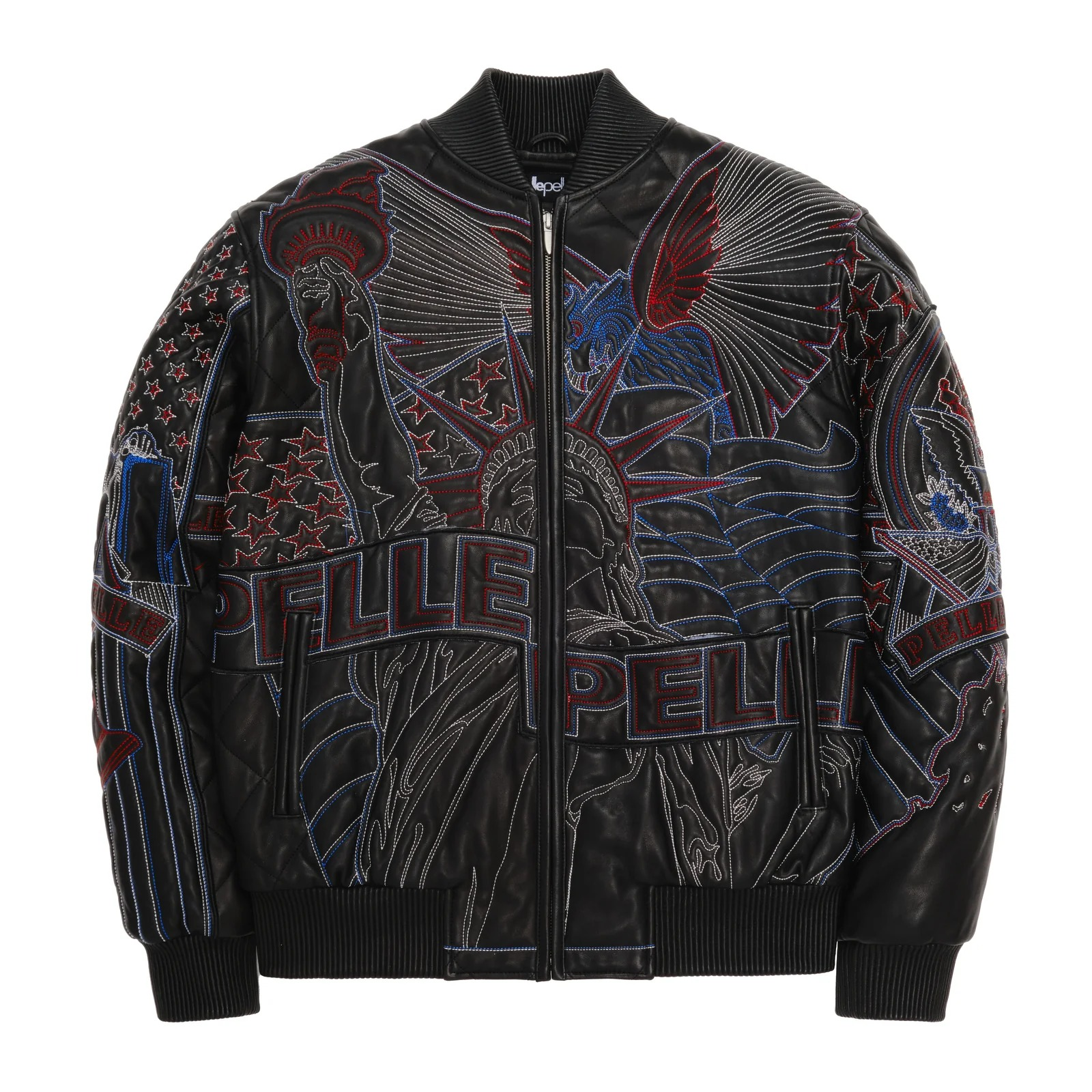 America Quilted Pelle Pelle Black Leather Jacket pelle pelle black leather jacket