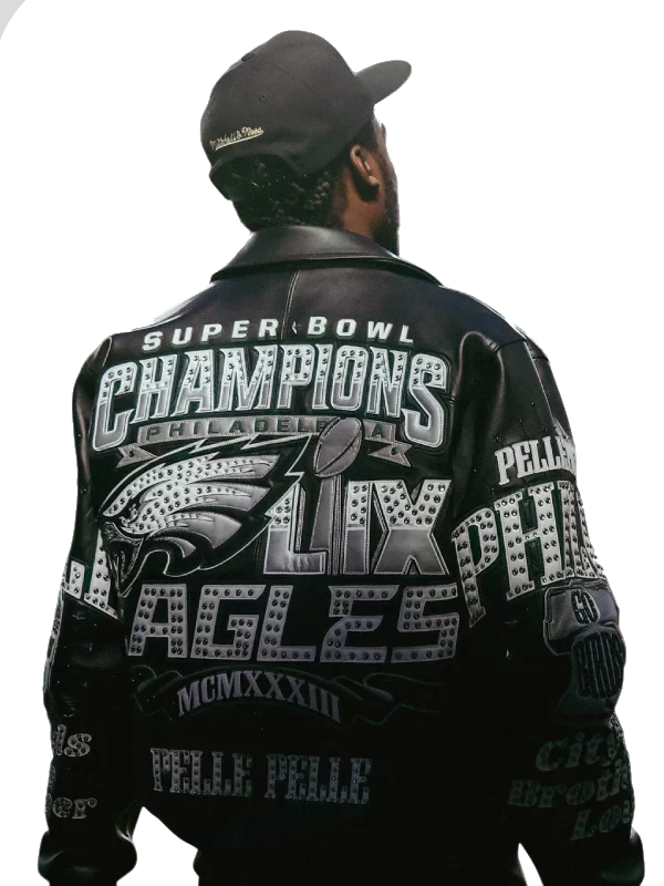 Meek Mill Pelle Pelle Eagles Superbowl Jacket pelle pelle eagles jacket