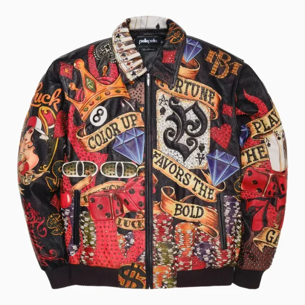 pelle pelle leather bomber jacket