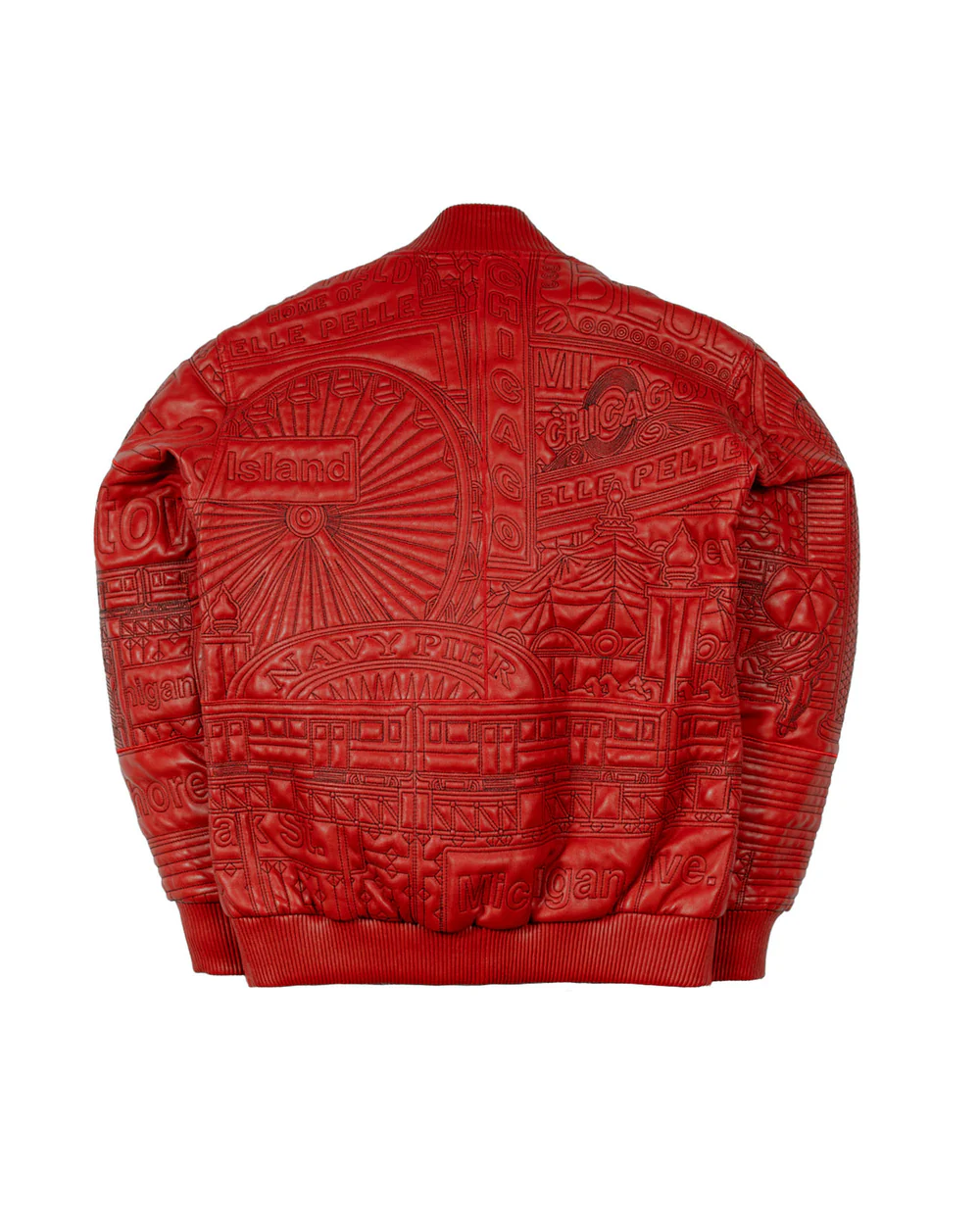 Authentic Quilted Pelle Pelle Chicago Jacket pelle pelle red jacket