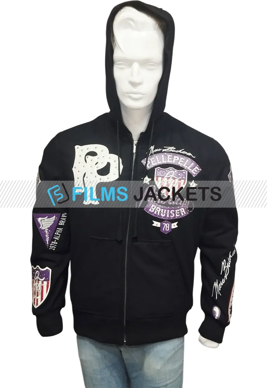 American Bruiser Black Pelle Pelle Zip Up Hoodie pelle pelle zip up hoodie