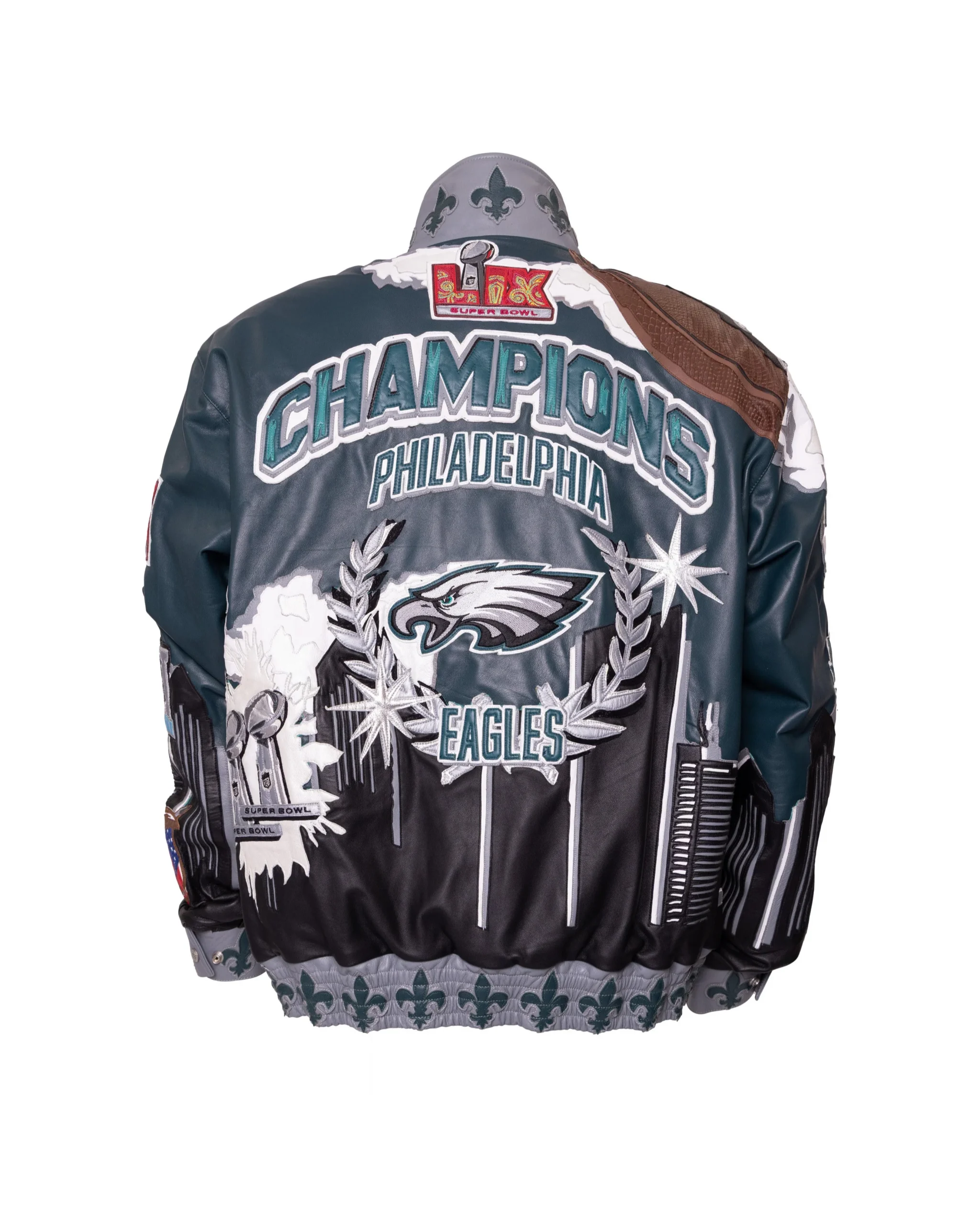 Super Bowl Champions Philadelphia Eagles Leather Jacket philadelphia eagles super bowl leather jacket