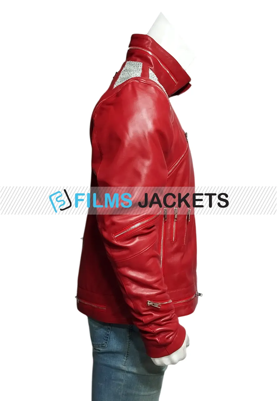 Michael Jackson Beat It Red Leather Jacket red michael jackson jacket
