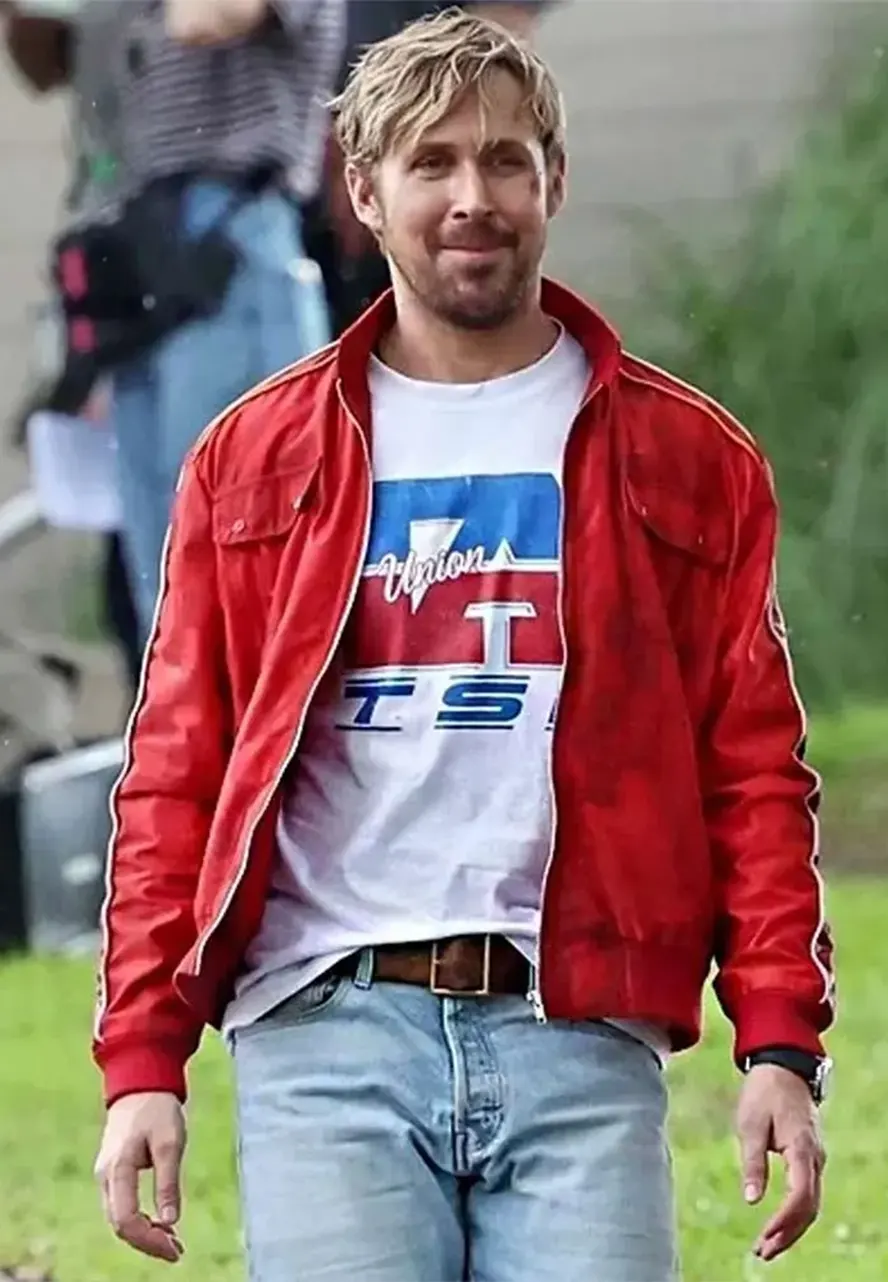 The Fall Guy Ryan Gosling Red Jacket ryan gosling jacket fall guy