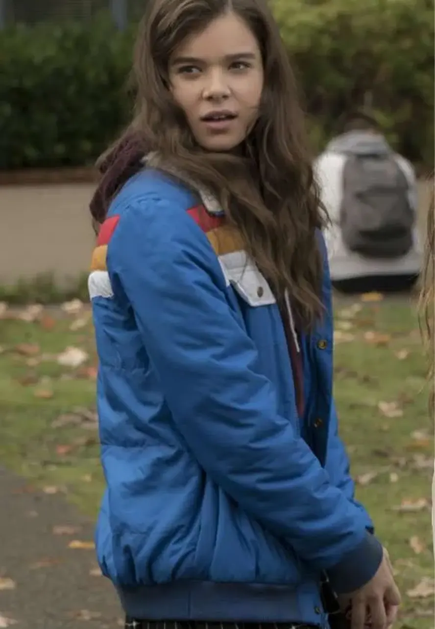 Nadine The Edge of Seventeen Hailee Steinfeld Jacket the edge of seventeen satin jacket