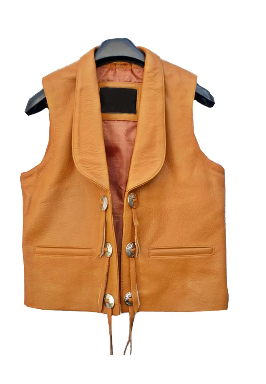 Lorne Greene Bonanza The Silent Killer Vest ben cartwright leather vest
