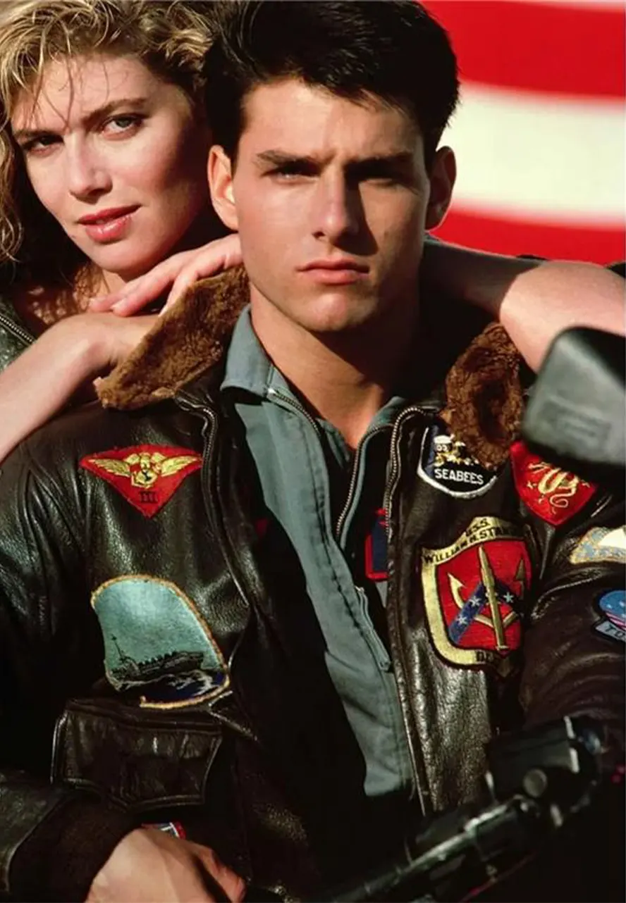 Tom Cruise Top Gun Leather Jacket with Fur Collar top gun leather jacket
