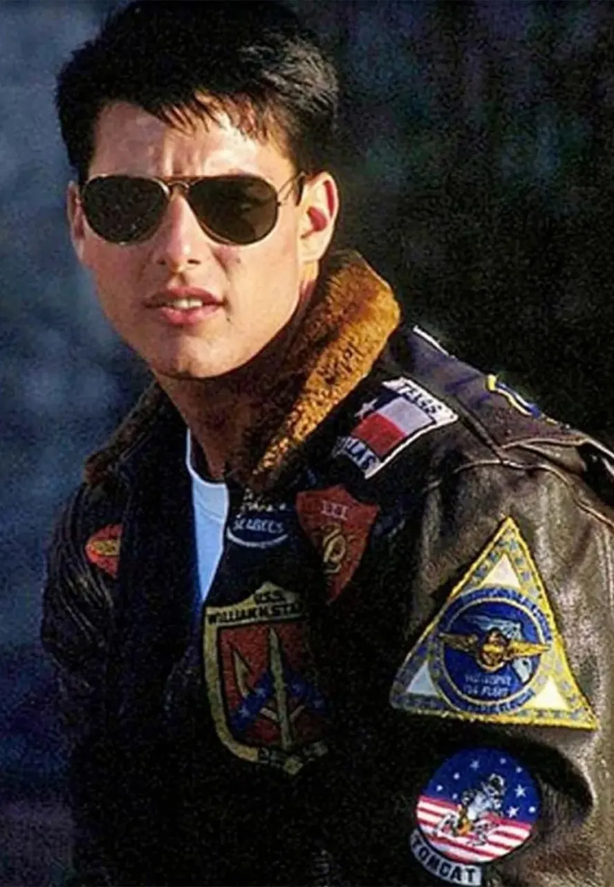 Tom Cruise Top Gun Leather Jacket with Fur Collar top gun maverick jacket
