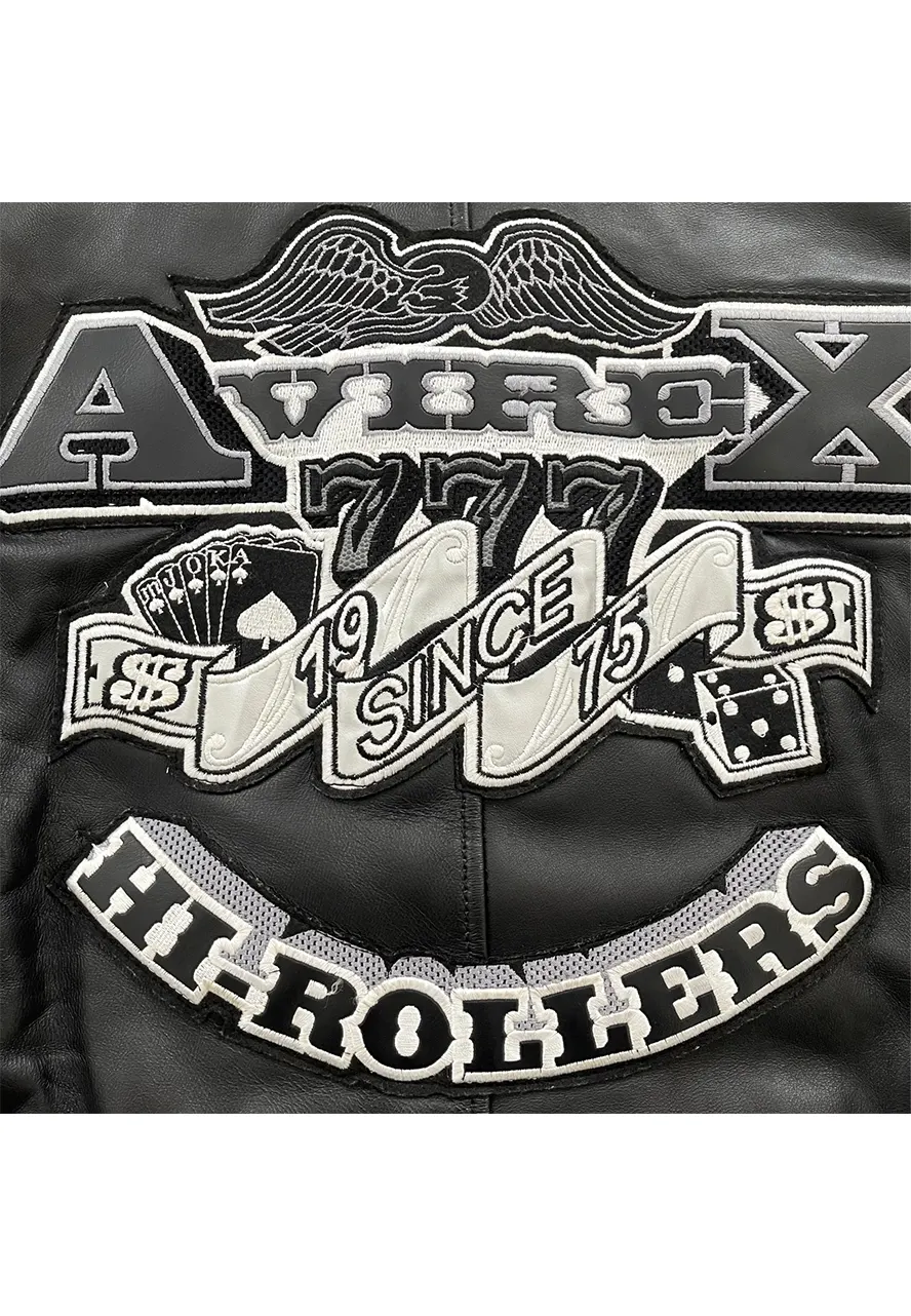 Avirex Black Leather Varsity Jacket avirex leather varsity jacket