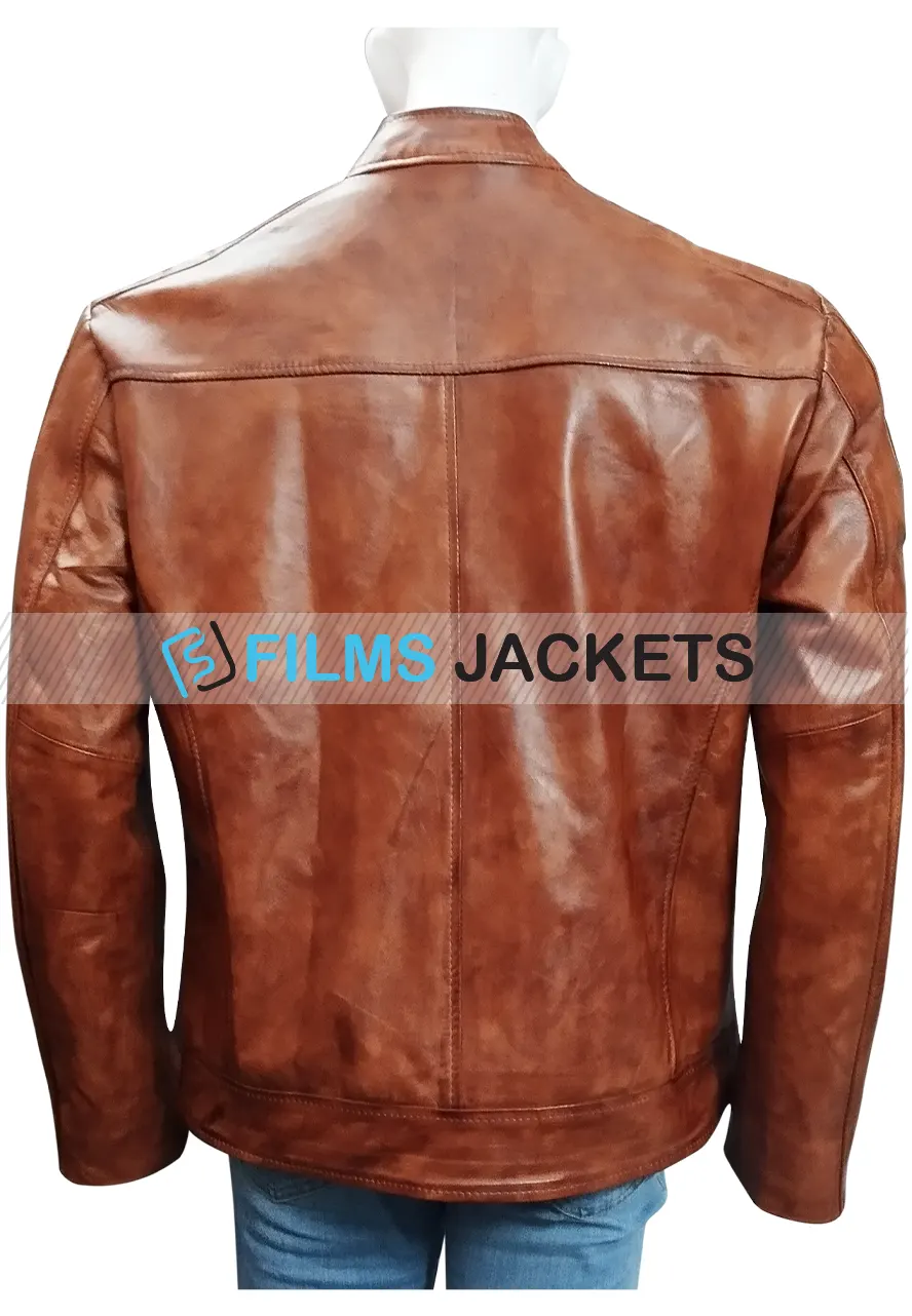 Frank Grillo Boss Level Brown Leather Jacket boss level frank grillo jacket