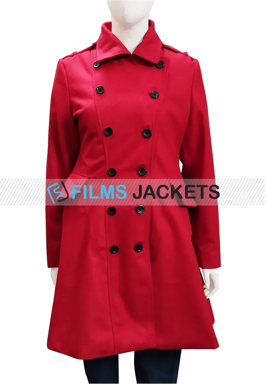 Christmas At Pemberley Manor Jessica Lowndes Wool Coat christmas at pemberly manor coat