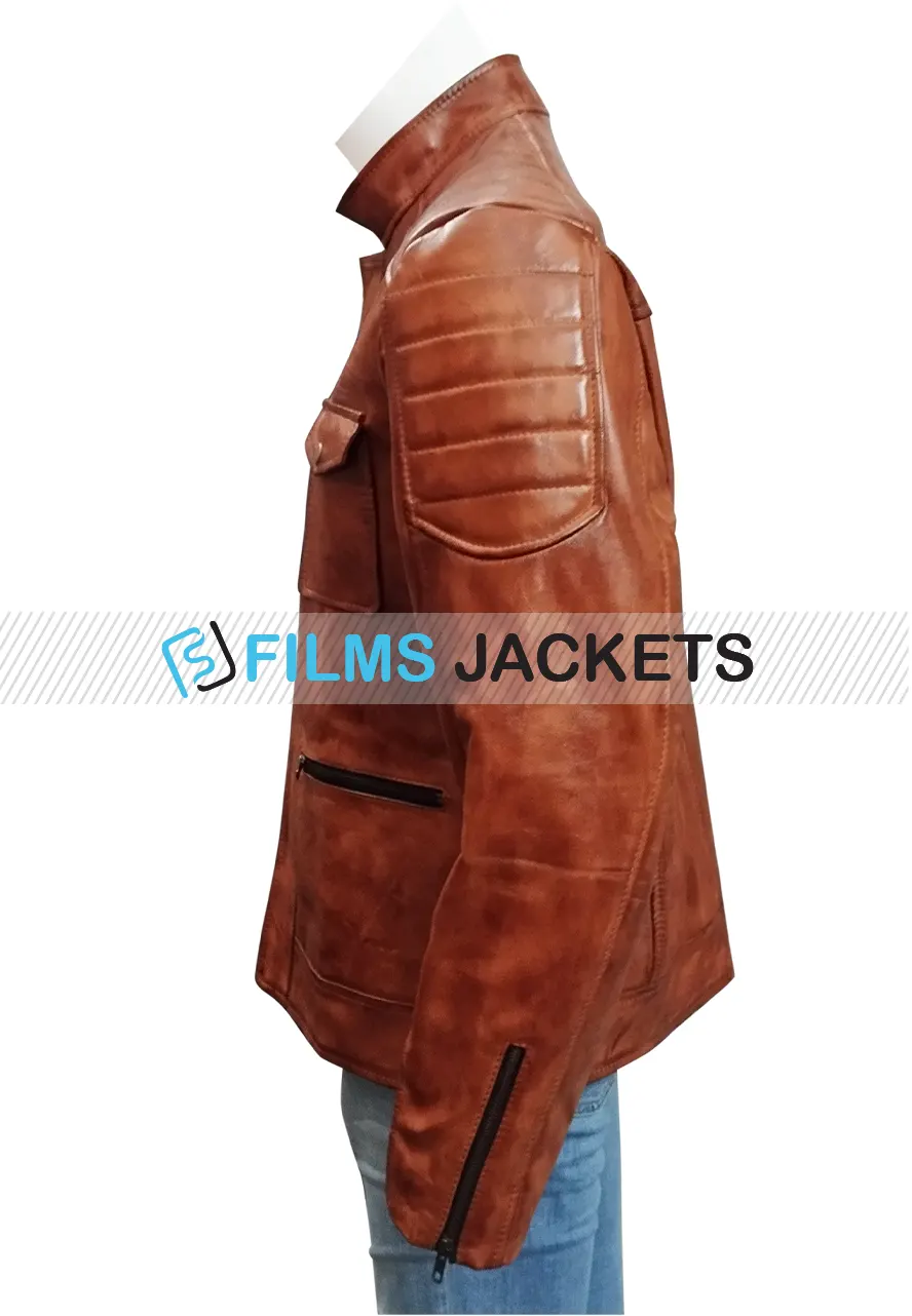 Frank Grillo Boss Level Brown Leather Jacket frank grillo brown jacket