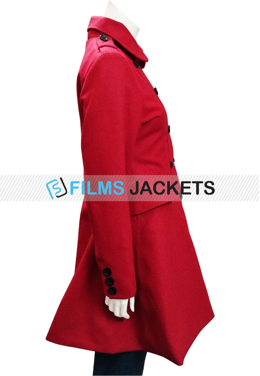 Christmas At Pemberley Manor Jessica Lowndes Wool Coat manor jessica coat