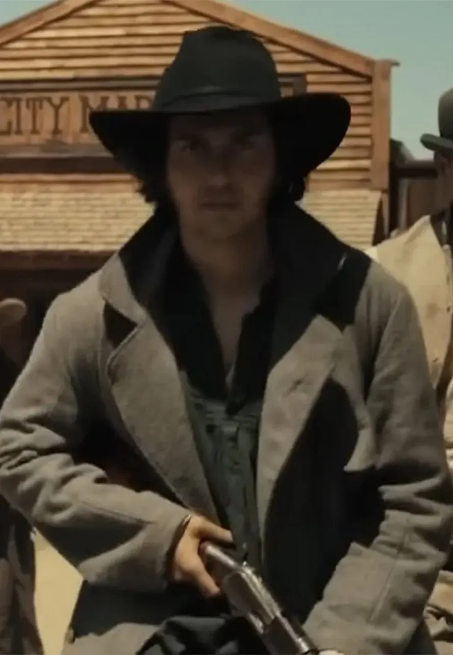 Murder at Yellowstone City Young Jim Grey Wool Coat murder at yellowstone city jacket