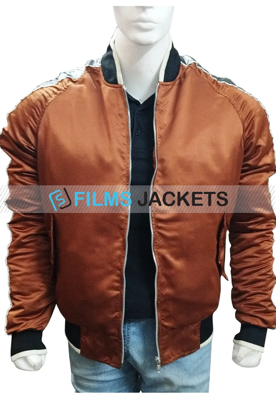 Donovan W Carter Ballers Bomber Jacket vernon littlefield brown varsity jacket