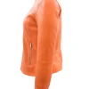 banded collar moto jacket