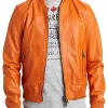 baseball collar bomber jacket