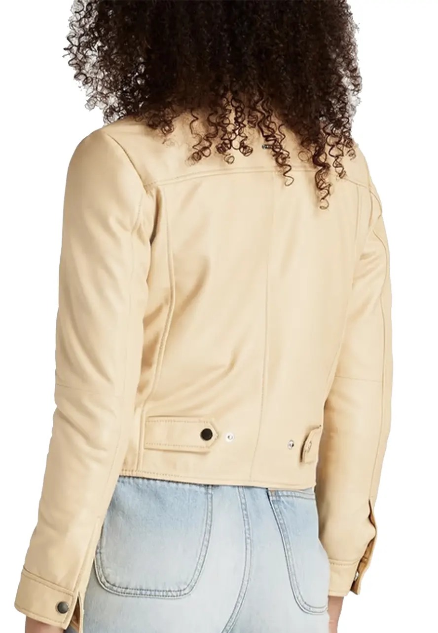 Women’s Frankie Beige Leather Jacket beige leather jacket womens