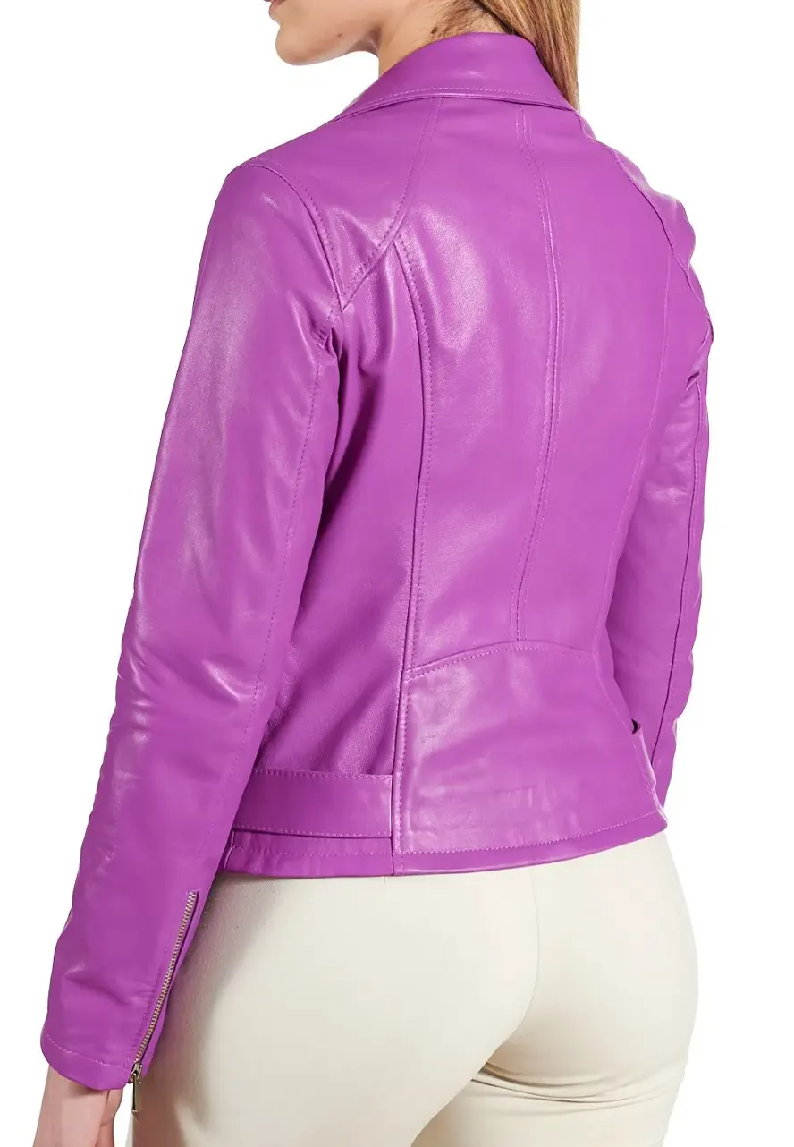 Women’s Infinity Belted Leather Biker Jacket belted biker jacket