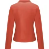 belted leather jacket womens