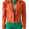 biker jacket orange