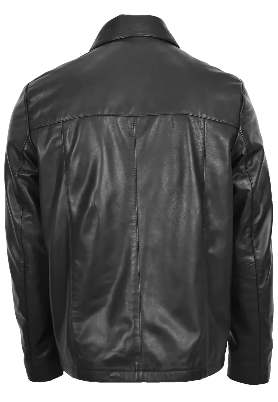 Men’s Classic Black Leather Jacket black classic leather jacket