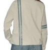 blue striped jacket