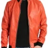 bomber orange jacket