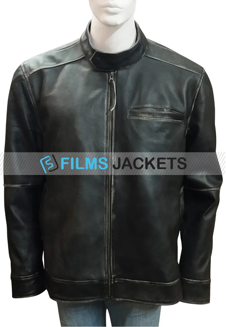 Calvo Leather Jacket calvo grey leather jacket