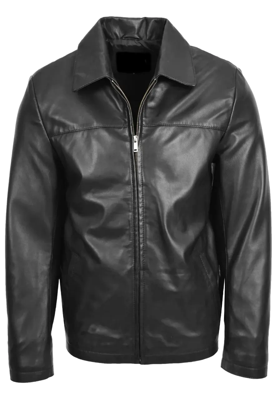 Men’s Classic Black Leather Jacket classic black leather jacket