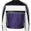 color block leather jacket