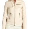 cream biker jacket