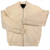 cream leather bomber jacket womens