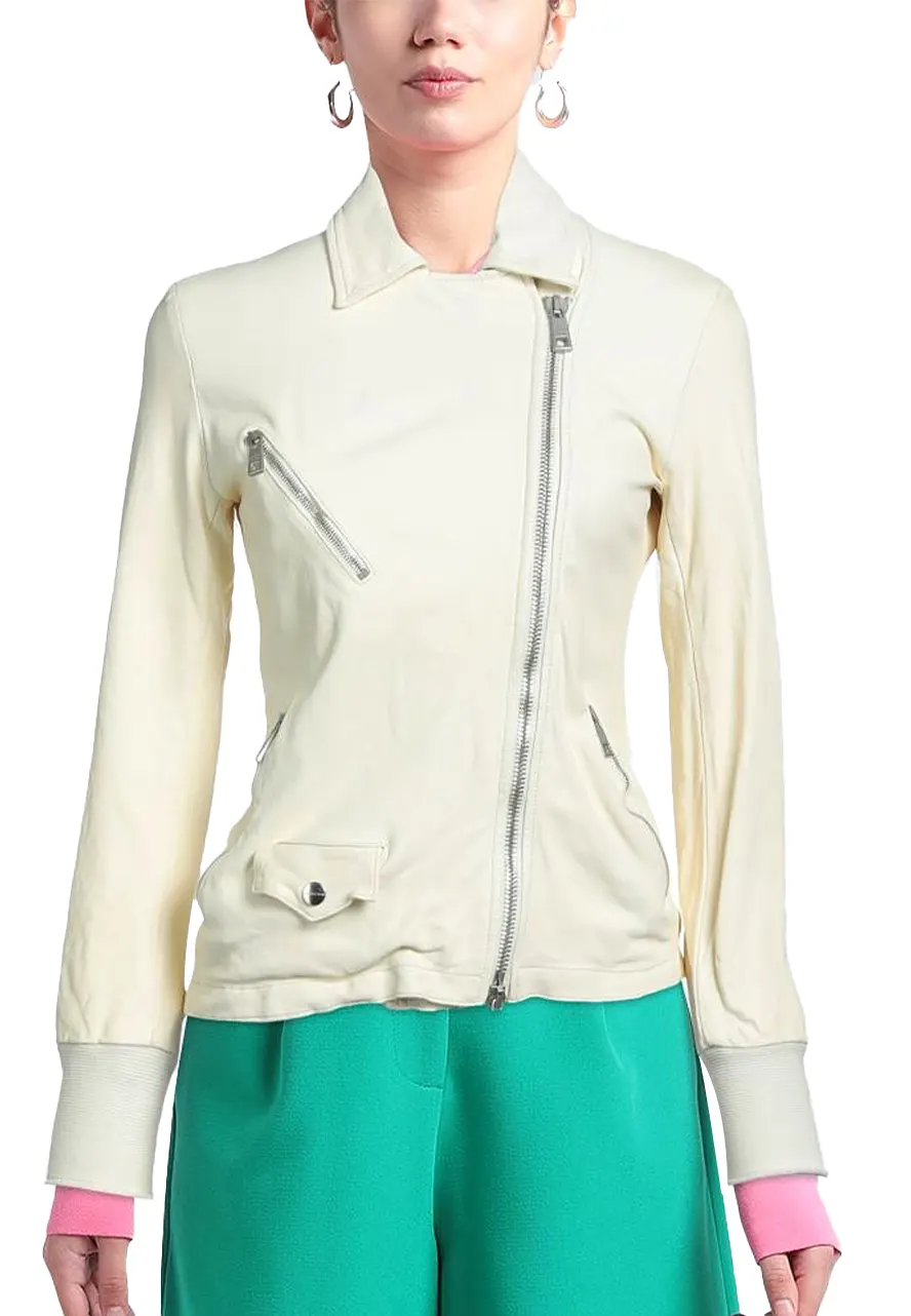 Women’s Biker Crinkled Leather Jacket crinkled leather moto jacket