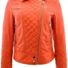 cross zip leather jacket