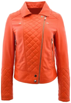 cross zip leather jacket