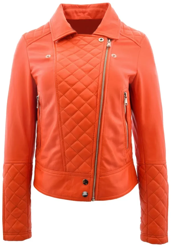 cross zip leather jacket