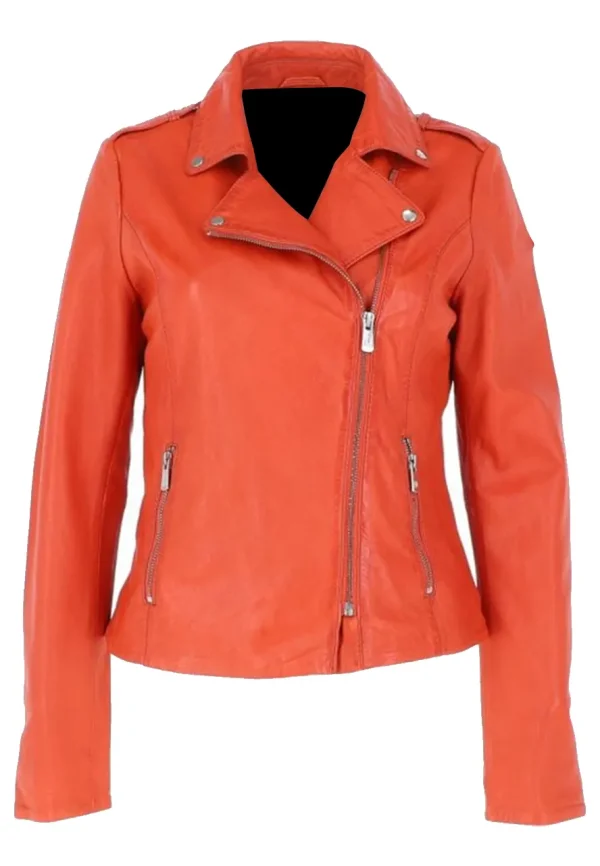 cross zip leather jacket