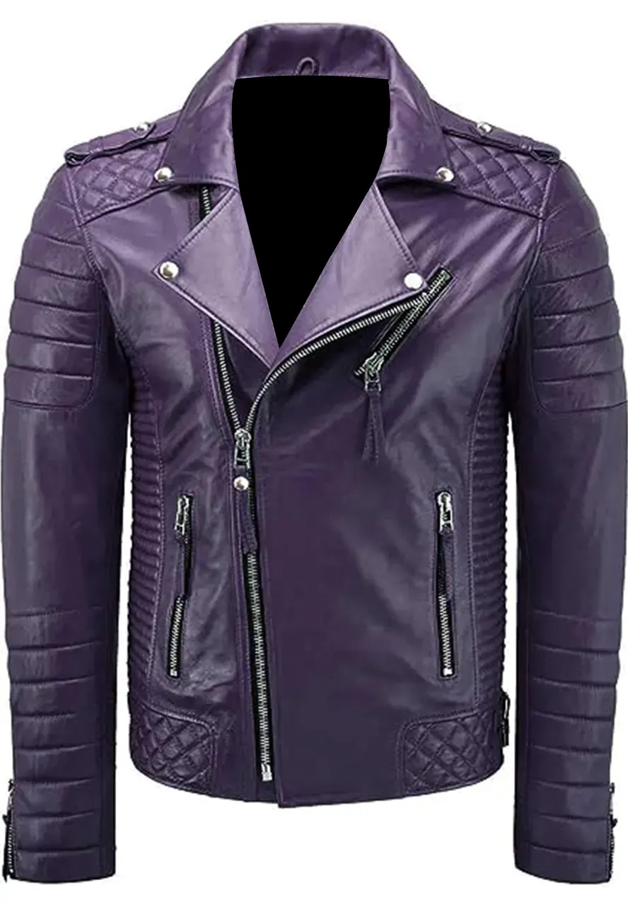 Men’s Quilted Double Rider Leather Jacket double rider leather jacket